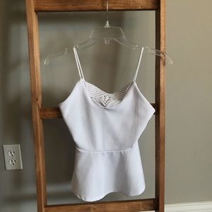 White peplum tank